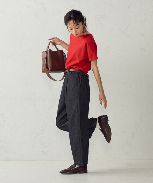 COMME CA MODELS(コムサモデルズ)の「デニムワイドパンツ(デニムパンツ・レディース・ブラック/インディゴブルー・X-LARGE/LARGE/MEDIUM/SMALL/X-SMALL)」の5枚目の写真