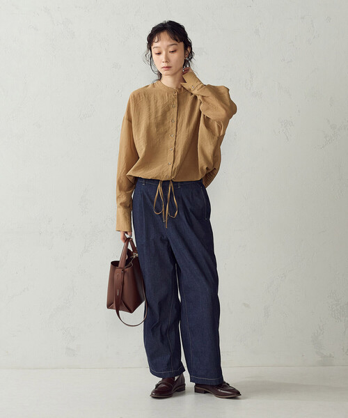 COMME CA MODELS(コムサモデルズ)の「デニムワイドパンツ(デニムパンツ・レディース・ブラック/インディゴブルー・X-LARGE/LARGE/MEDIUM/SMALL/X-SMALL)」の10枚目の写真