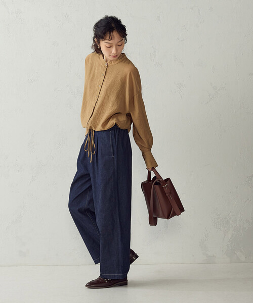 COMME CA MODELS(コムサモデルズ)の「デニムワイドパンツ(デニムパンツ・レディース・ブラック/インディゴブルー・X-LARGE/LARGE/MEDIUM/SMALL/X-SMALL)」の11枚目の写真