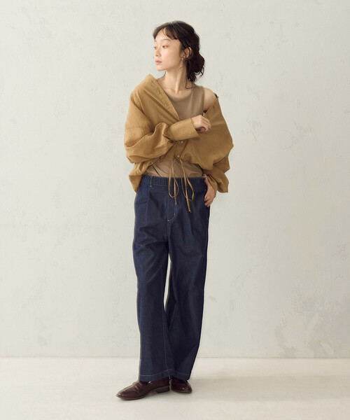COMME CA MODELS(コムサモデルズ)の「デニムワイドパンツ(デニムパンツ・レディース・ブラック/インディゴブルー・X-LARGE/LARGE/MEDIUM/SMALL/X-SMALL)」の12枚目の写真