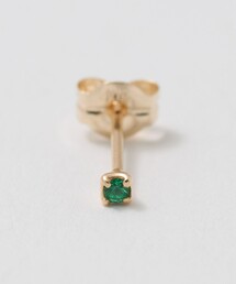 <Toile>EMERALD STUD EARRING/シングルピアス
