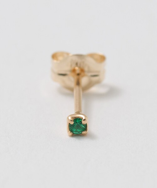 Steven Alan(スティーブンアラン)の「<Toile>EMERALD STUD EARRING/シングルピアス(ピアス(片耳用)・レディース・ケリーグリーン・FREE)」の1枚目の写真
