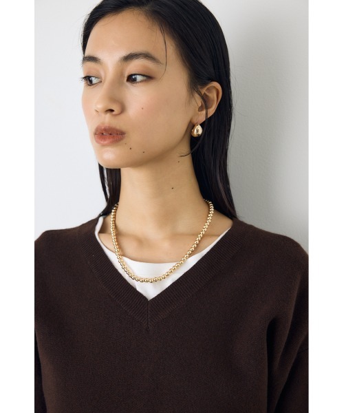 AZUL by moussy(アズールバイマウジー)の「ボールチェーンアジャスタブルネックレス(ネックレス・レディース・シルバー/ゴールド・FREE)」の10枚目の写真