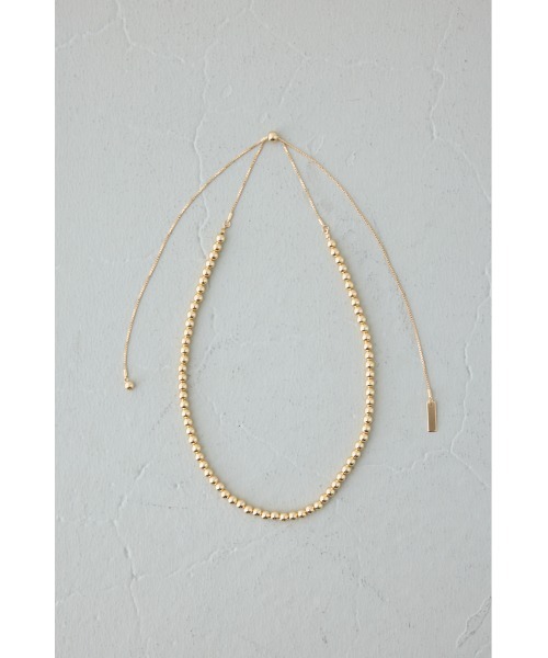 AZUL by moussy(アズールバイマウジー)の「ボールチェーンアジャスタブルネックレス(ネックレス・レディース・シルバー/ゴールド・FREE)」の11枚目の写真