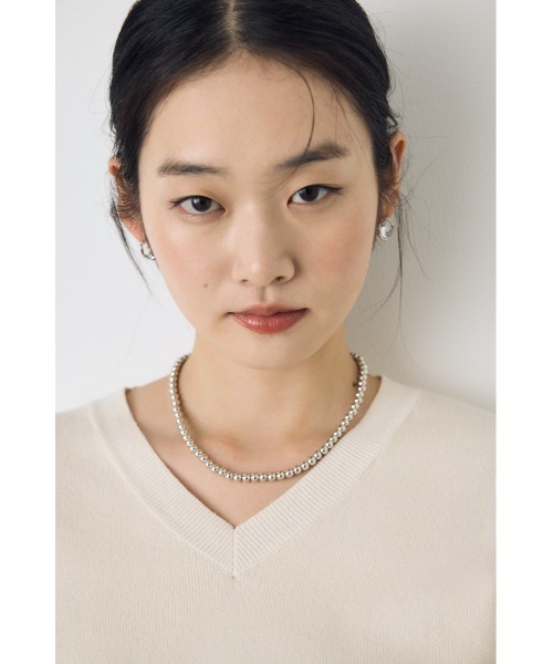 AZUL by moussy(アズールバイマウジー)の「ボールチェーンアジャスタブルネックレス(ネックレス・レディース・シルバー/ゴールド・FREE)」の3枚目の写真