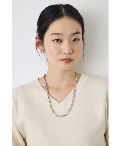 AZUL by moussy(アズールバイマウジー)の「ボールチェーンアジャスタブルネックレス(ネックレス・レディース・シルバー/ゴールド・FREE)」の4枚目の写真