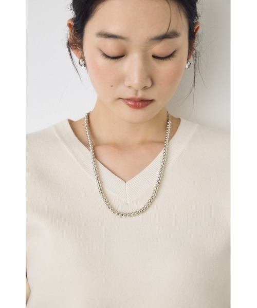 AZUL by moussy(アズールバイマウジー)の「ボールチェーンアジャスタブルネックレス(ネックレス・レディース・シルバー/ゴールド・FREE)」の5枚目の写真