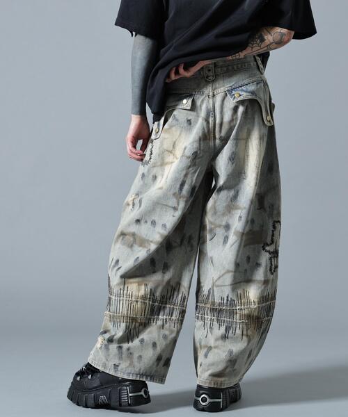 L.H.P(エルエイチピー)の「MAVYTH/メヴィス/W-ZIP EMBROIDERY WIDE DENIM PANT(デニムパンツ・レディース・ブルー系その他3・L/M)」の3枚目の写真