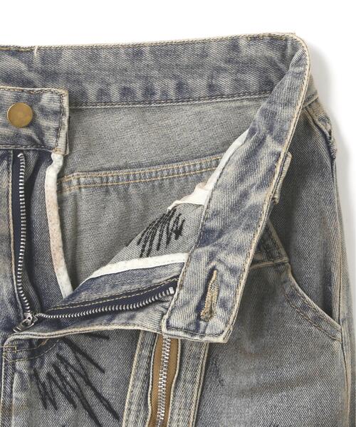 L.H.P(エルエイチピー)の「MAVYTH/メヴィス/W-ZIP EMBROIDERY WIDE DENIM PANT(デニムパンツ・レディース・ブルー系その他3・L/M)」の11枚目の写真