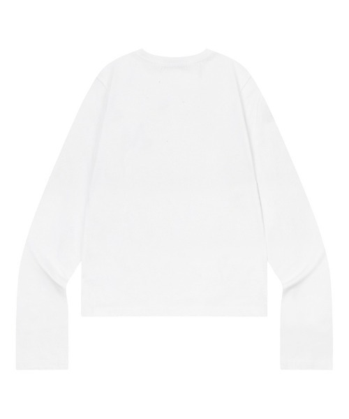MUCENT(ムセント)の「◇MUCENT◇ブランド直輸入正規品/カモフラ柄/MIOVE カモ シグネチャー ロゴ 長袖 Tシャツ MIOVE CAMO SIGNATURE LOGO LONG SLEEVE T(Tシャツ/カットソー・レディース・ホワイト/ブラック・FREE)」の6枚目の写真