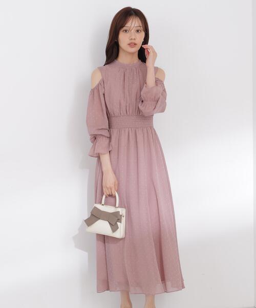 PROPORTION BODY DRESSING(プロポーションボディドレッシング)の「オープンショルダーワンピース / 1216240903(ワンピース・レディース・ブラウン系その他/ホワイト系その他・MEDIUM/P/S)」の2枚目の写真