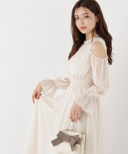 PROPORTION BODY DRESSING(プロポーションボディドレッシング)の「オープンショルダーワンピース / 1216240903(ワンピース・レディース・ブラウン系その他/ホワイト系その他・MEDIUM/P/S)」の7枚目の写真
