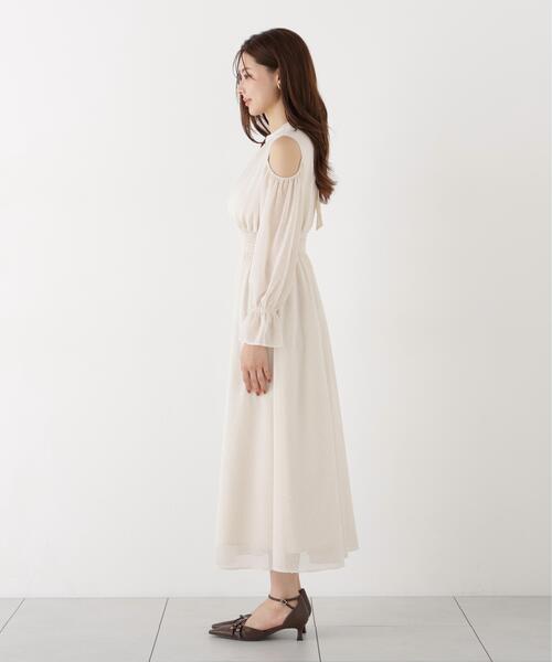 PROPORTION BODY DRESSING(プロポーションボディドレッシング)の「オープンショルダーワンピース / 1216240903(ワンピース・レディース・ブラウン系その他/ホワイト系その他・MEDIUM/P/S)」の9枚目の写真