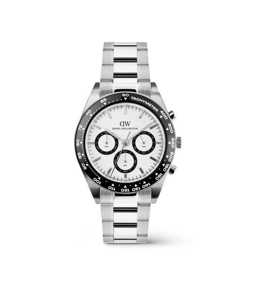 Daniel Wellington(ダニエルウェリントン)の「Iconic Tachymeter 3-Link 42MM メンズ腕時計(アナログ腕時計・メンズ・ホワイト/ライトブルー/ブラック・42mm)」の2枚目の写真