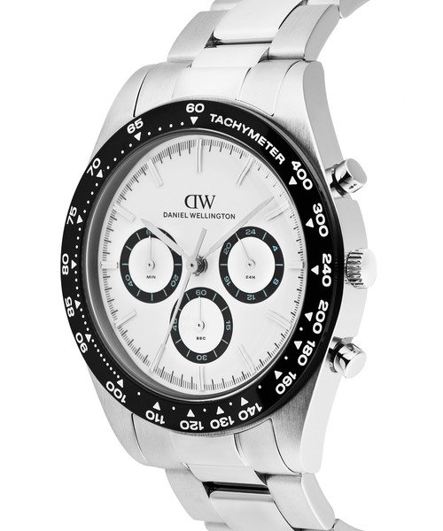 Daniel Wellington(ダニエルウェリントン)の「Iconic Tachymeter 3-Link 42MM メンズ腕時計(アナログ腕時計・メンズ・ホワイト/ライトブルー/ブラック・42mm)」の4枚目の写真