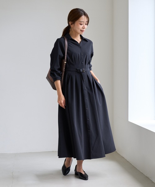 ROPE' PICNIC(ロペピクニック)の「ウエストタックシャツコンシャスワンピース(ワンピース・レディース・ネイビー系/ネイビー/グレー・L/M/S)」の4枚目の写真