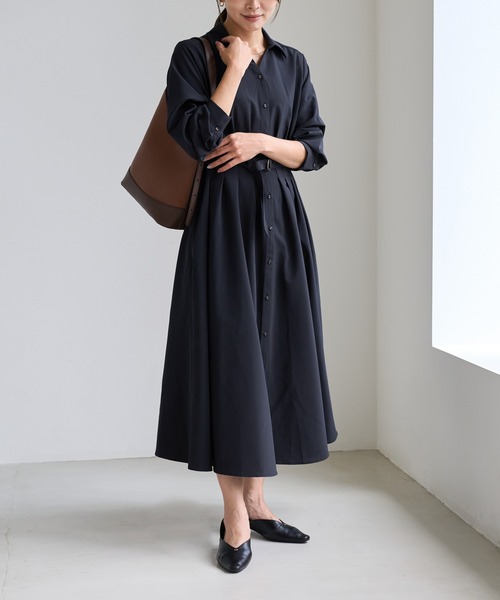 ROPE' PICNIC(ロペピクニック)の「ウエストタックシャツコンシャスワンピース(ワンピース・レディース・ネイビー系/ネイビー/グレー・L/M/S)」の5枚目の写真