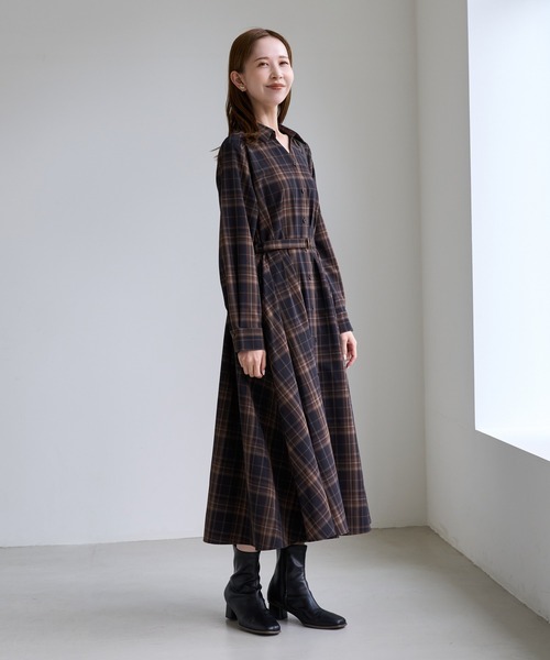 ROPE' PICNIC(ロペピクニック)の「ウエストタックシャツコンシャスワンピース(ワンピース・レディース・ネイビー系/ネイビー/グレー・L/M/S)」の7枚目の写真