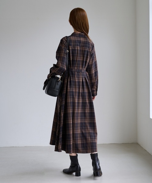 ROPE' PICNIC(ロペピクニック)の「ウエストタックシャツコンシャスワンピース(ワンピース・レディース・ネイビー系/ネイビー/グレー・L/M/S)」の9枚目の写真