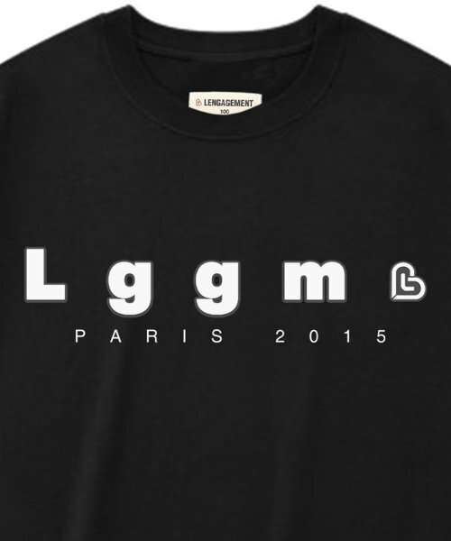 LENGAGEMENT（ランガージュマン）の「オーバーサイズ LGGM 半袖Tシャツ [ブラック]（Tシャツ/カットソー・レディース・その他・100/105/95）」の4枚目の写真