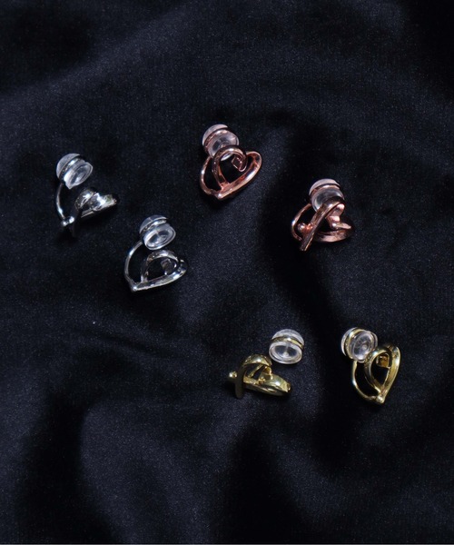 M2SUQARED（エムツースクエア）の「【M2SUQARED/エムツースクエア】ハートデザインイヤリング/大人かわいい シンプル ハートモチーフアクセサリー（イヤリング・レディース・GOLD/ピンクゴールド/Silver・FREE）」の9枚目の写真