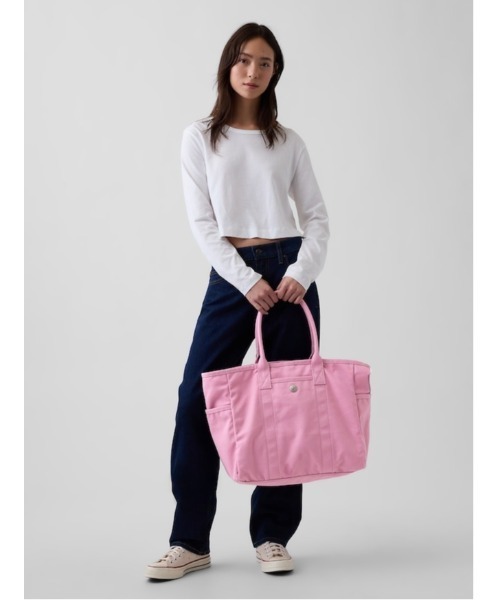 GAP(ギャップ)の「キャンバス フェイバリットトート(トートバッグ・レディース・ピンク/カモフラージュ/ブラック/レオパード/ブラウン系その他2/ネイビー・ONE SIZE)」の5枚目の写真