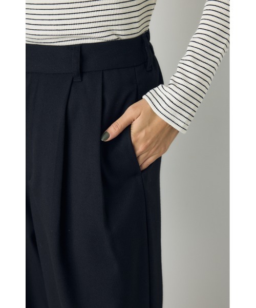 AZUL by moussy(アズールバイマウジー)の「【大人気シリーズ】VENUSワイドツータックパンツ 秋服 冬服 美脚 足長 細見え 着心地◎【身長/骨格別着用画像あり】(スラックス・レディース・ブラウン/ブラック/杢グレー・LARGE/MEDIUM/SMALL)」の10枚目の写真
