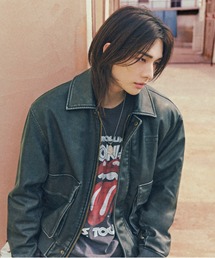 Guess（ゲス）の「【ヒョンジン 着用】 GUESS JEANS Faux Leather Jacket（その他アウター）」
