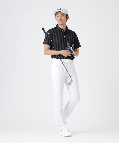 PEARLY GATES(パーリーゲイツ)の「Peメッシュストライプニット半袖ポロシャツ (MENS)(ポロシャツ・メンズ・グレー系その他/ブルー系その他・X-LARGE/MEDIUM/LARGE)」の6枚目の写真