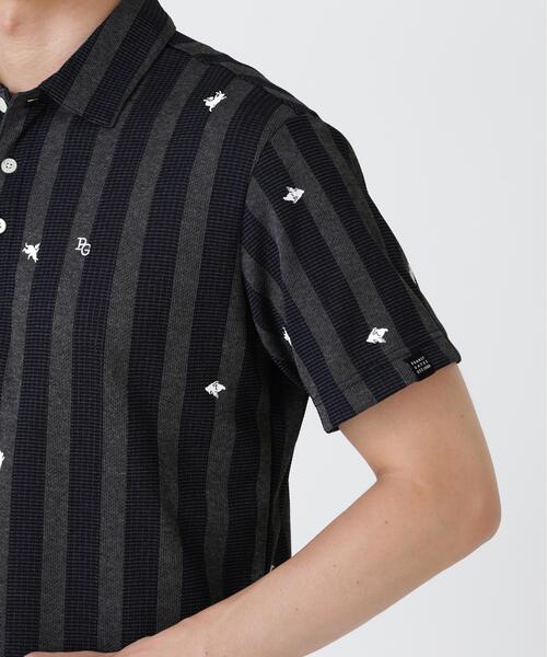 PEARLY GATES(パーリーゲイツ)の「Peメッシュストライプニット半袖ポロシャツ (MENS)(ポロシャツ・メンズ・グレー系その他/ブルー系その他・X-LARGE/MEDIUM/LARGE)」の11枚目の写真