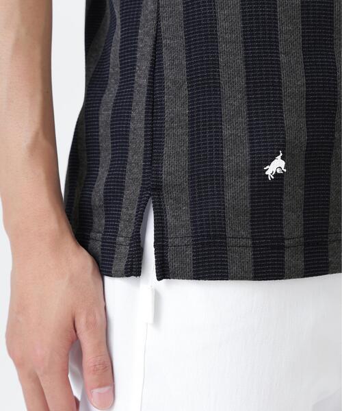 PEARLY GATES(パーリーゲイツ)の「Peメッシュストライプニット半袖ポロシャツ (MENS)(ポロシャツ・メンズ・グレー系その他/ブルー系その他・X-LARGE/MEDIUM/LARGE)」の13枚目の写真