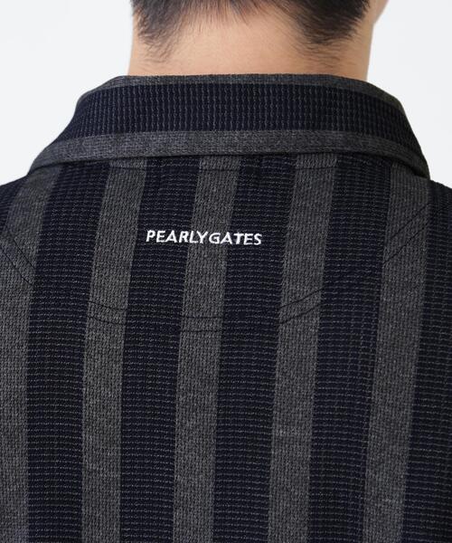 PEARLY GATES(パーリーゲイツ)の「Peメッシュストライプニット半袖ポロシャツ (MENS)(ポロシャツ・メンズ・グレー系その他/ブルー系その他・X-LARGE/MEDIUM/LARGE)」の14枚目の写真