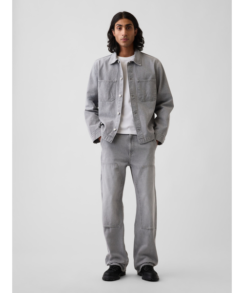GAP(ギャップ)の「デニム リラックスフィット ユーティリティ シャケット(シャツ/ブラウス・メンズ・グレー・XL/L/M)」の2枚目の写真