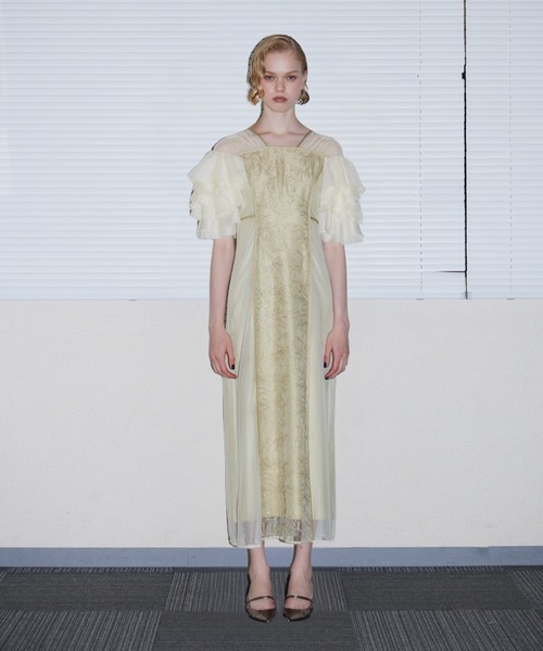 ANDRESD(アンドレスド)の「スパンコールラッフルドレス / SPANGLE RUFFLE DRESS(ドレス・レディース・ブラック/グレー/イエロー/ブラウン・S/M/L)」の10枚目の写真