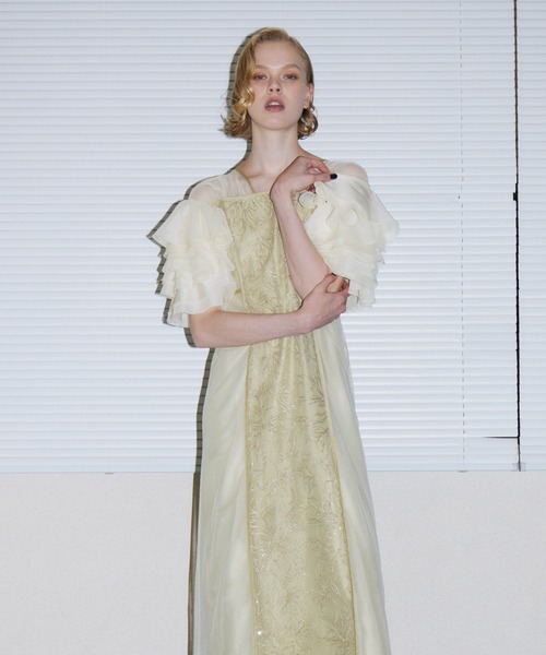 ANDRESD(アンドレスド)の「スパンコールラッフルドレス / SPANGLE RUFFLE DRESS(ドレス・レディース・ブラック/グレー/イエロー/ブラウン・S/M/L)」の9枚目の写真