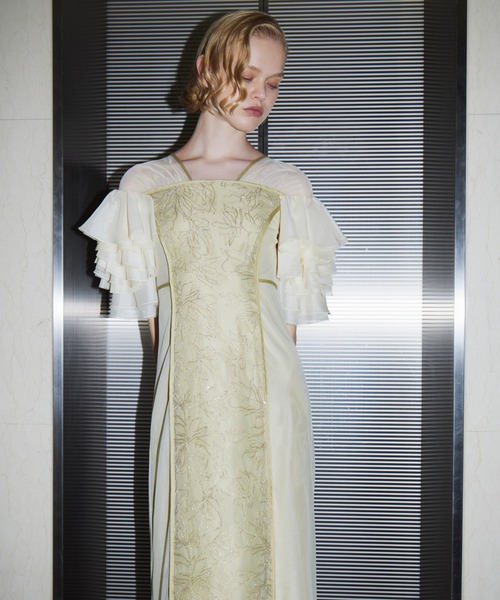 ANDRESD(アンドレスド)の「スパンコールラッフルドレス / SPANGLE RUFFLE DRESS(ドレス・レディース・ブラック/グレー/イエロー/ブラウン・S/M/L)」の16枚目の写真