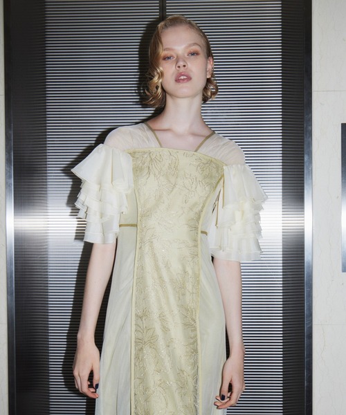 ANDRESD(アンドレスド)の「スパンコールラッフルドレス / SPANGLE RUFFLE DRESS(ドレス・レディース・ブラック/グレー/イエロー/ブラウン・S/M/L)」の17枚目の写真