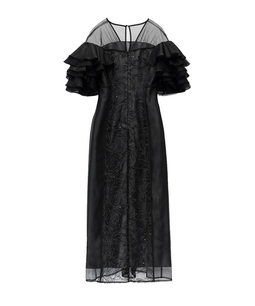 ANDRESD(アンドレスド)の「スパンコールラッフルドレス / SPANGLE RUFFLE DRESS(ドレス・レディース・ブラック/グレー/イエロー/ブラウン・S/M/L)」の5枚目の写真