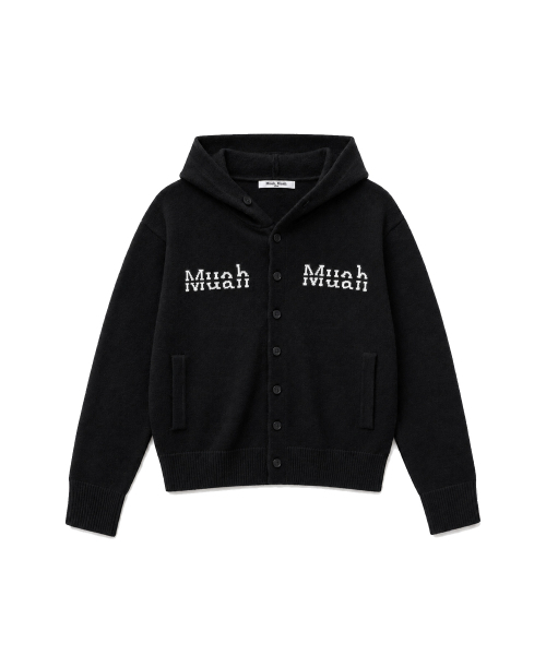 muahmuah（ムーアムーア）の「エンブロイダリー ニット フードカーディガン [ブラック]（ニット/セーター・レディース・その他・FREE）」の9枚目の写真