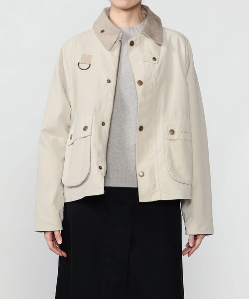 Barbour(バブアー)の「Barbour | 〈別注〉PEACH BLYTH ショートジャケット WOMEN(カバーオール・レディース・オフホワイト/オリーブ/ブラック・S)」の2枚目の写真