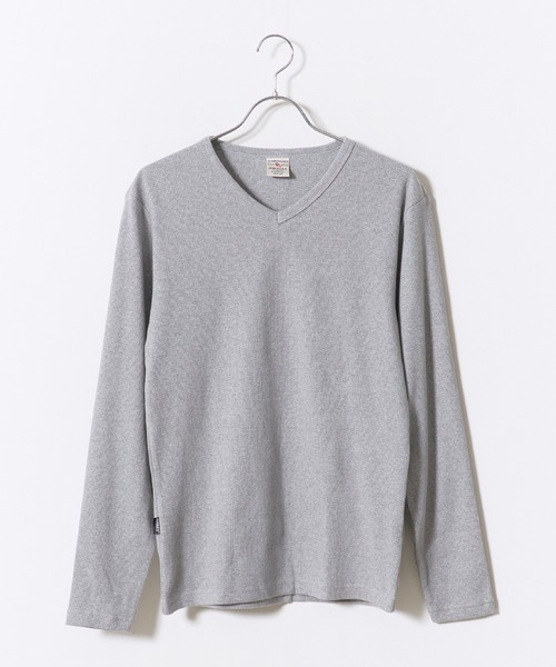 AVIREX（アヴィレックス）の「AVIREX/アビレックス RIB L/S V-NECK T-SHIRT（Tシャツ/カットソー・メンズ・ブラック/グレー/ホワイト/ネイビー/チャコール・S/XL/L/M）」の3枚目の写真