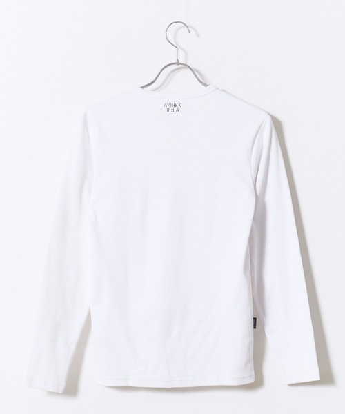 AVIREX（アヴィレックス）の「AVIREX/アビレックス RIB L/S V-NECK T-SHIRT（Tシャツ/カットソー・メンズ・ブラック/グレー/ホワイト/ネイビー/チャコール・S/XL/L/M）」の16枚目の写真