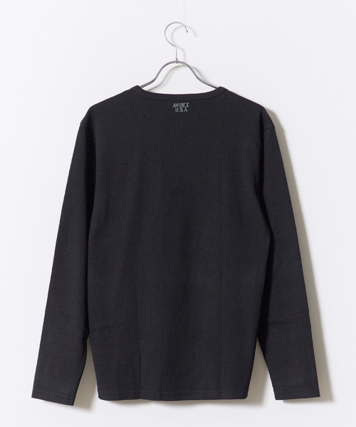 AVIREX（アヴィレックス）の「AVIREX/アビレックス RIB L/S V-NECK T-SHIRT（Tシャツ/カットソー・メンズ・ブラック/グレー/ホワイト/ネイビー/チャコール・S/XL/L/M）」の10枚目の写真