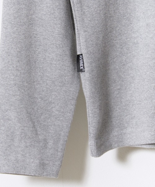 AVIREX（アヴィレックス）の「AVIREX/アビレックス RIB L/S V-NECK T-SHIRT（Tシャツ/カットソー・メンズ・ブラック/グレー/ホワイト/ネイビー/チャコール・S/XL/L/M）」の6枚目の写真