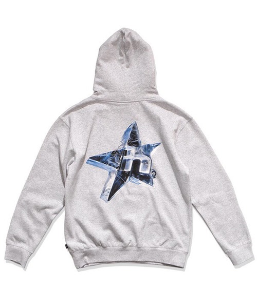 HUF(ハフ)の「HUF アイススター パーカー(パーカー・メンズ・ヘザーグレー・LARGE/MEDIUM)」の2枚目の写真
