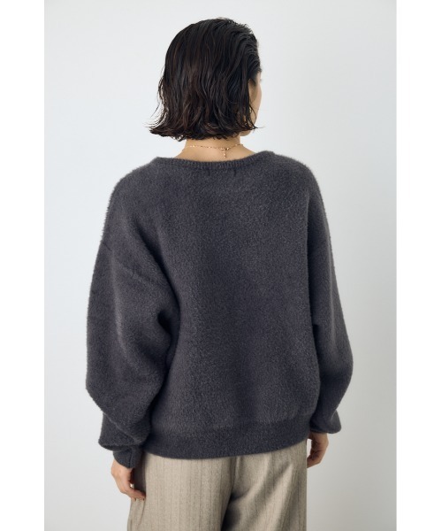 AZUL by moussy(アズールバイマウジー)の「シャギーアソートロゴニット 秋服 冬服(ニット/セーター・レディース・アイボリー/グレー/ブラウン/ピンク・FREE)」の21枚目の写真