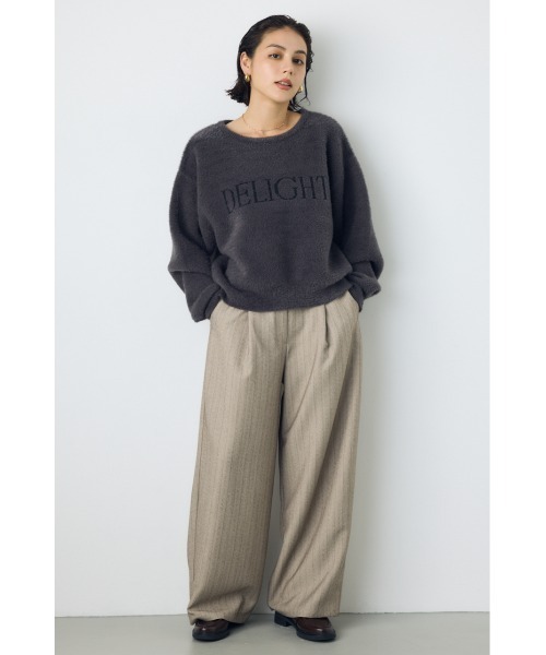 AZUL by moussy(アズールバイマウジー)の「シャギーアソートロゴニット 秋服 冬服(ニット/セーター・レディース・アイボリー/グレー/ブラウン/ピンク・FREE)」の22枚目の写真