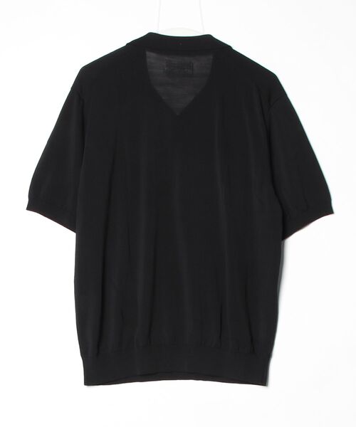 PORT BY ARK（ポートバイアーク）の「PORT BY ARK / ポートバイアーク：Skipper Polo S/S：PO19-KN04[COR]（ニット/セーター・メンズ・ブラック・1）」の2枚目の写真