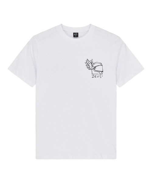 DEUS EX MACHINA(デウスエクスマキナ)の「HARAJUKU HELMET TEE(Tシャツ/カットソー・メンズ・ブラック/ホワイト・L/M)」の1枚目の写真