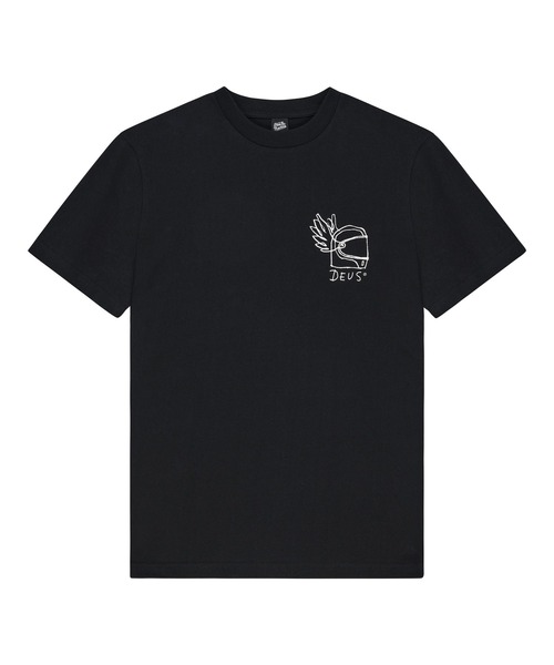 DEUS EX MACHINA(デウスエクスマキナ)の「HARAJUKU HELMET TEE(Tシャツ/カットソー・メンズ・ブラック/ホワイト・L/M)」の2枚目の写真